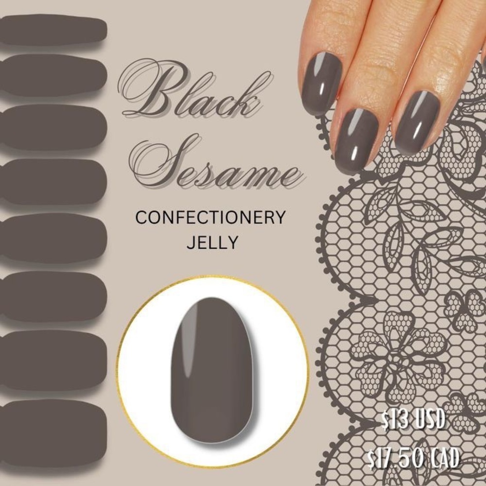 Color Street Nail Polish Strip - Black Sesame